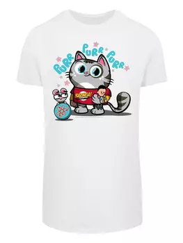 Футболка F4NT4STIC Big Bang Theory Bazinga Kitty, белый