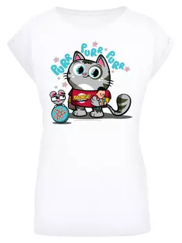 Футболка F4NT4STIC Big Bang Theory Bazinga Kitty, белый