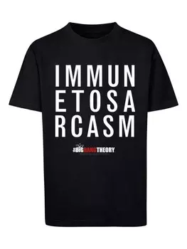 Футболка F4NT4STIC Big Bang Theory TV Serie Immune To Sarcasm, черный