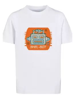 Футболка F4NT4STIC Big Bang Theory TV Serie Shel Bot Icon, белый