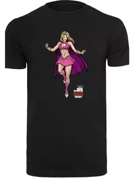 Футболка F4NT4STIC Big Bang Theory TV Serie Penny Superhero, черный