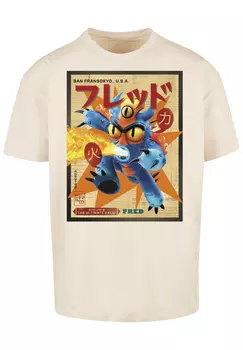 Футболка F4NT4STIC Big Hero 6 Fred Newspaper, песочный