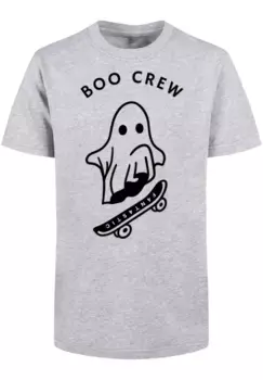 Футболка F4NT4STIC "Boo Crew Halloween", принт, серый