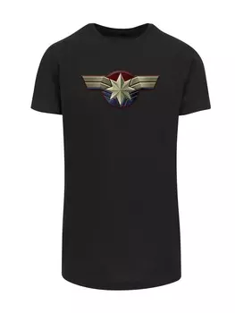 Футболка F4NT4STIC Captain Marvel Chest Emblem, черный