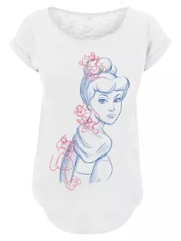 Футболка F4Nt4Stic CINDERELLA MOUSE SKETCH, белый
