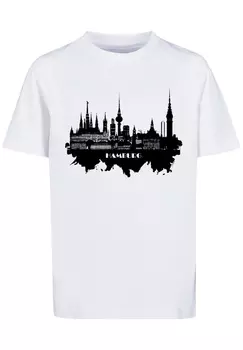 Футболка F4NT4STIC Cities Collection Hamburg skyline, белый