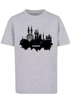 Футболка F4NT4STIC Cities Collection Munich skyline, цвет grau meliert