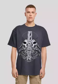 Футболка F4NT4STIC "Cyber Bone Futureaper CYBERPUNK STYLES", принт, цвет морской волны