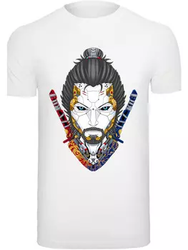 Футболка F4NT4STIC Cyberpunk Samurai, белый