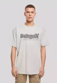 Футболка F4NT4STIC "DATASOFT Logo черная Retro Gaming SEVENSQUARED", принт, цвет Lightasphalt