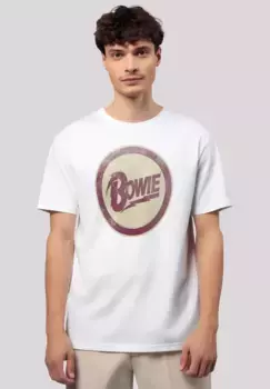 Футболка F4NT4STIC "David Bowie Circle Logo", премиум качество, белый