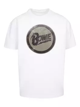 Футболка F4NT4STIC David Bowie Rock Music Band Circle Logo, белый