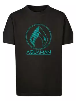 Футболка F4NT4STIC DC Comics Aquaman Aqua Logo, черный