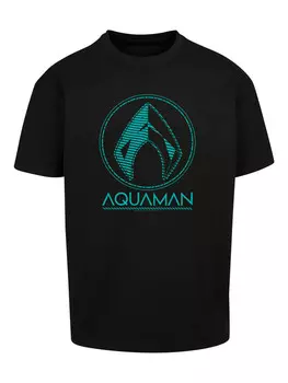 Футболка F4NT4STIC DC Comics Aquaman Aqua Logo, черный