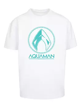 Футболка F4NT4STIC DC Comics Aquaman Aqua Logo, белый