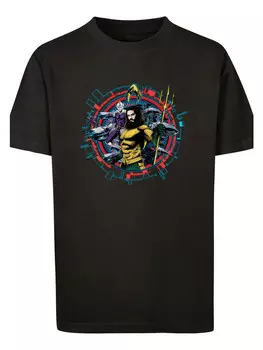 Футболка F4NT4STIC DC Comics Aquaman Circular Crest, черный