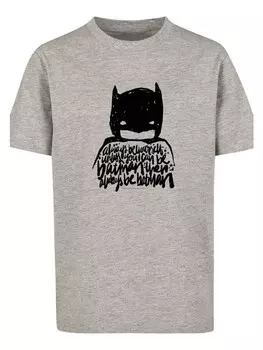 Футболка F4NT4STIC DC Comics Batman Always Be Yourself, пестрый серый