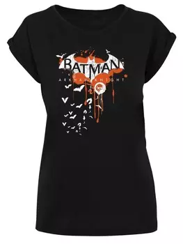 Футболка F4NT4STIC DC Comics Batman Arkham Knight Halloween Logo Art, черный