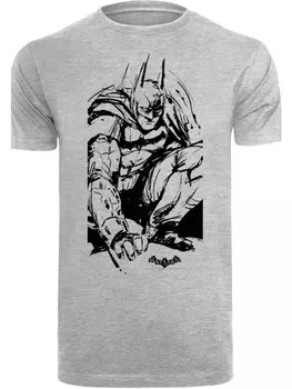 Футболка F4NT4STIC DC Comics Batman Arkham Knight Sketch, пестрый серый