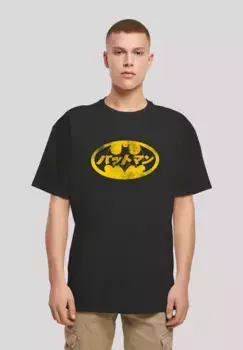 Футболка F4NT4STIC "DC Comics Batman Japan Logo Yellow", принт, черный