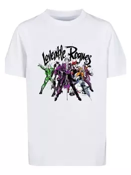 Футболка F4NT4STIC DC Comics Batman Loveable Rogues, белый