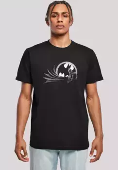 Футболка F4NT4STIC "DC Comics Batman Spot Logo", мужская, товары премиум-класса, стандартного кроя, базовая модель, с принтом, черный