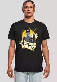 Футболка F4NT4STIC "DC Comics Batman TV Series Robin Holy Smokes", мужская, премиум-мерч, стандартного кроя, базовая, с принтом, черный