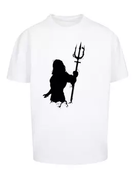 Футболка F4NT4STIC DC Comics Boys Aquaman Mono Silhouette, белый