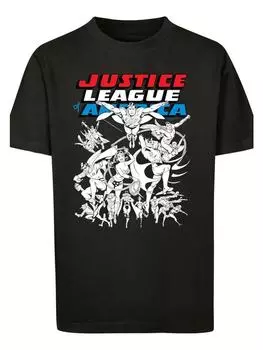 Футболка F4NT4STIC DC Comics Justice League Superhelden, черный