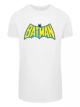 Футболка F4NT4STIC DC Comics Superhelden Batman Crackle Logo, белый