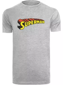 Футболка F4NT4STIC DC Comics Superhelden Superman Telescopic Crackle, пестрый серый