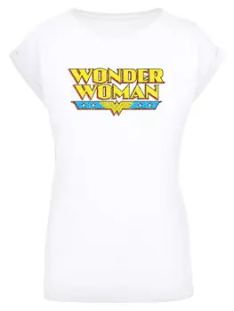 Футболка F4NT4STIC DC Comics Superhelden Wonder Woman Crackle Logo, белый