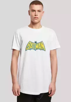 Футболка F4NT4STIC "DC Comics Superheroes Batman Crackle Logo", принт, белый