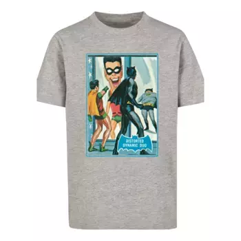 Футболка F4NT4STIC «DC Comics Superheroes Batman TV Series Dynamic Duo», принт, цвет heather grey