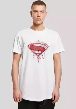 Футболка F4NT4STIC "DC Comics Superheroes Superman Geo Logo", принт, белый