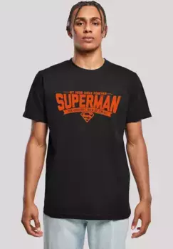 Футболка F4NT4STIC "DC Comics Superman My Hero", мужская, премиум-мерч, стандартного кроя, базовая, с принтом, черный