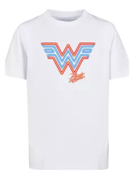 Футболка F4NT4STIC DC Comics Wonder Woman 84 Neon Emblem, белый