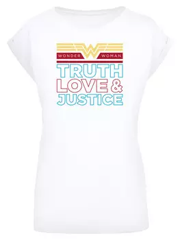 Футболка F4NT4STIC DC Comics Wonder Woman 84 Truth Love And Justice, белый