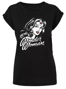 Футболка F4NT4STIC DC Comics Wonder Woman Hint Of Red, черный