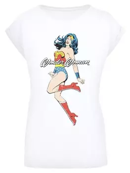Футболка F4NT4STIC DC Comics Wonder Woman Jump, белый