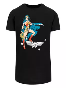Футболка F4NT4STIC DC Comics Wonder Woman Standing Logo, черный