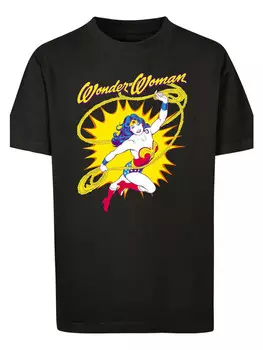 Футболка F4NT4STIC DC Comics Wonder Woman Vintage Leap, черный