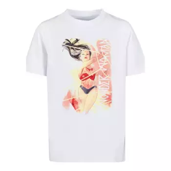 Футболка F4NT4STIC «DC Comics Wonder Woman Watercolor Lasso», принт, белый