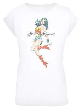 Футболка F4NT4STIC DC Comics Wonder Womand Classic Jump, белый