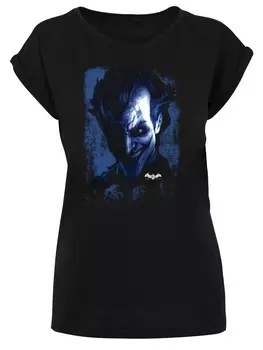 Футболка F4NT4STIC DC Comis Batman Arkham Asylum Joker Face Texture, черный