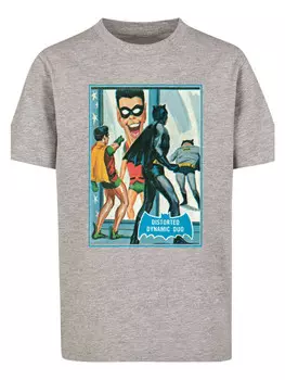 Футболка F4NT4STIC DC Comis Superhelden Batman TV Serie Dynamic Duo, пестрый серый