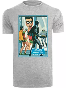 Футболка F4NT4STIC DC Comis Superhelden Batman TV Serie Dynamic Duo, пестрый серый