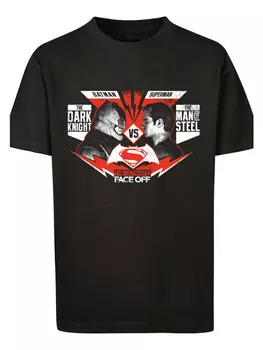 Футболка F4NT4STIC DC Comis Superhelden Batman v Superman Face Off, черный