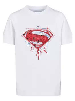 Футболка F4NT4STIC DC Comis Superhelden Superman Geo Logo, белый