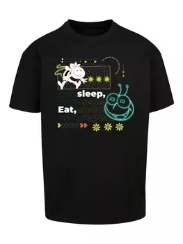 Футболка F4NT4STIC Die Biene Maja Eat Sleep Rave Repeat, черный
